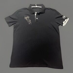 ASSOS Corporate Man Polo Shirt Black White XL Cycling Short Sleeve